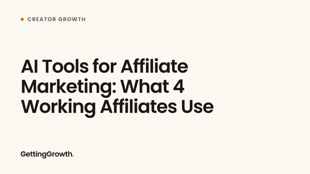 AI Tools for Affiliate Marketing: What 4 Working Affiliates Use